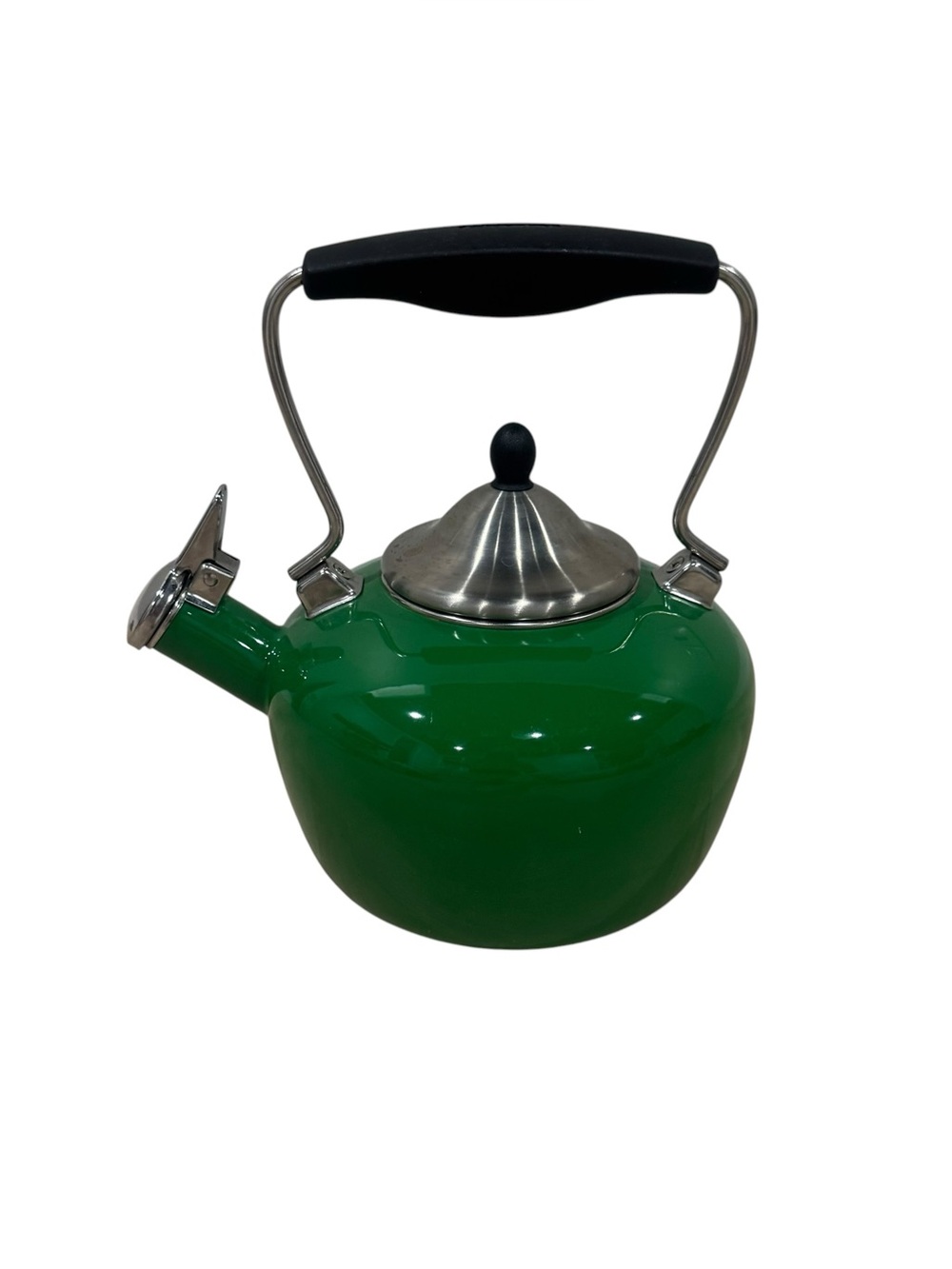 Chantal Arch Whistling Tea Kettle Green Enamel on Steel